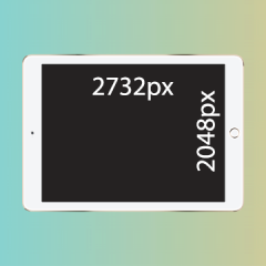 iPad Proの画面サイズメモ。12.9インチで解像度は2048×2732！