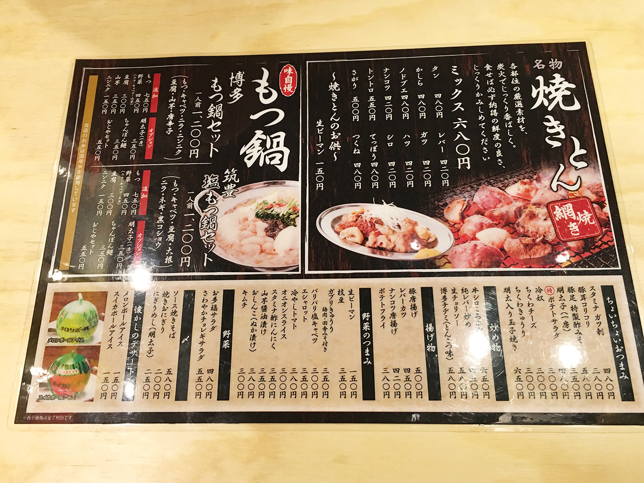 tachikawa-shokuniku-yokocho-otafuku-menu