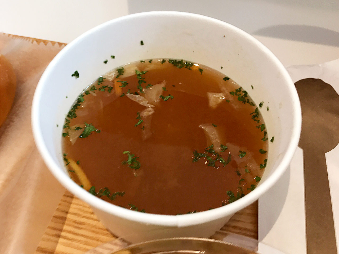 銀座三越「みのりカフェ」のセットのスープ