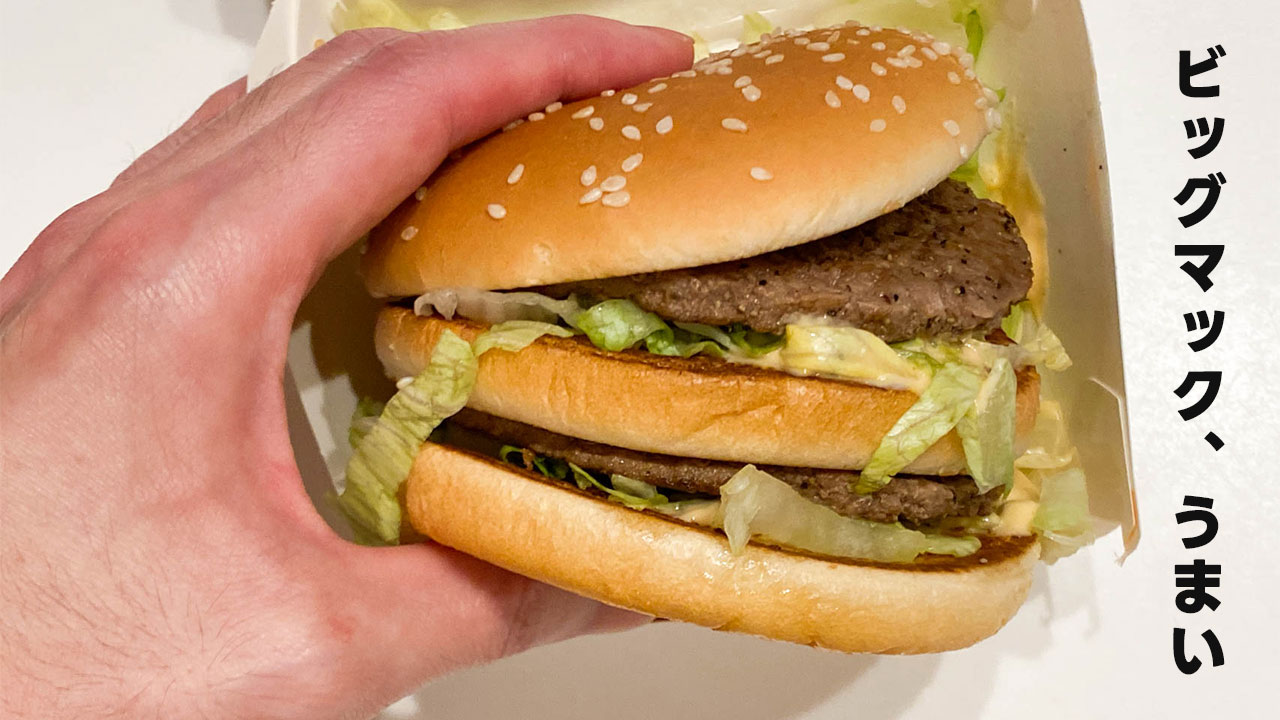 マクドナルドのビッグマックを40歳超えて初めて食べたけどめちゃうまい