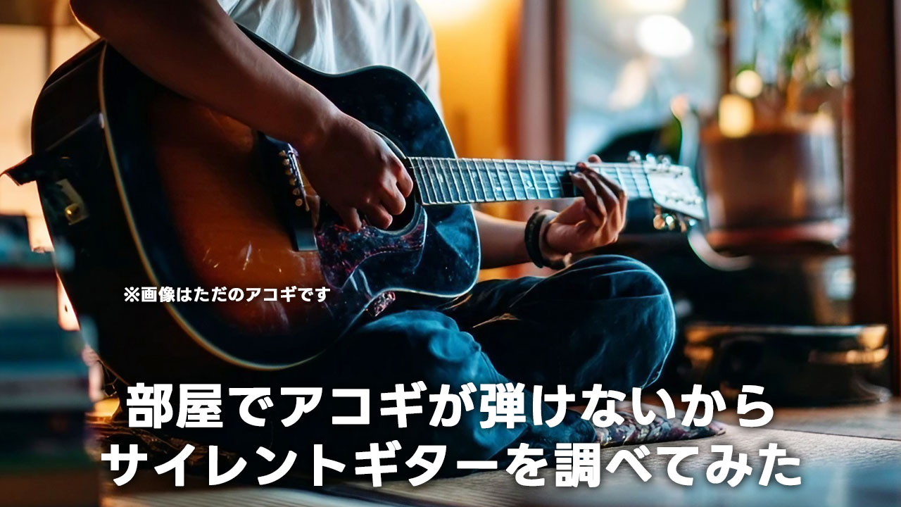 自宅でアコギを録音したくてサイレントギターを調べたらめちゃめちゃ良さそうだったのでポチりました