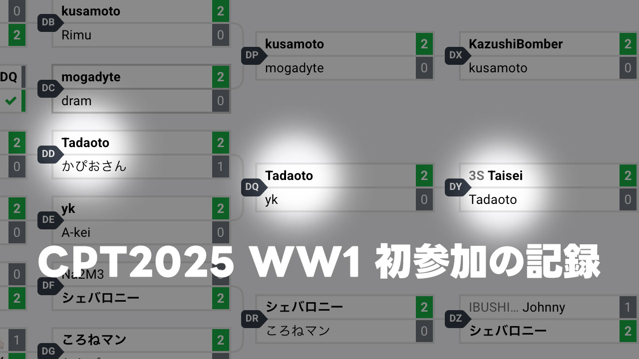 CPT2025ワールドウォーリアーに初参加したので試合結果と感想まとめ