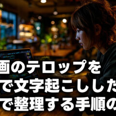 動画のテロップを自動文字起こしから整理する手順がまだ決まらない問題