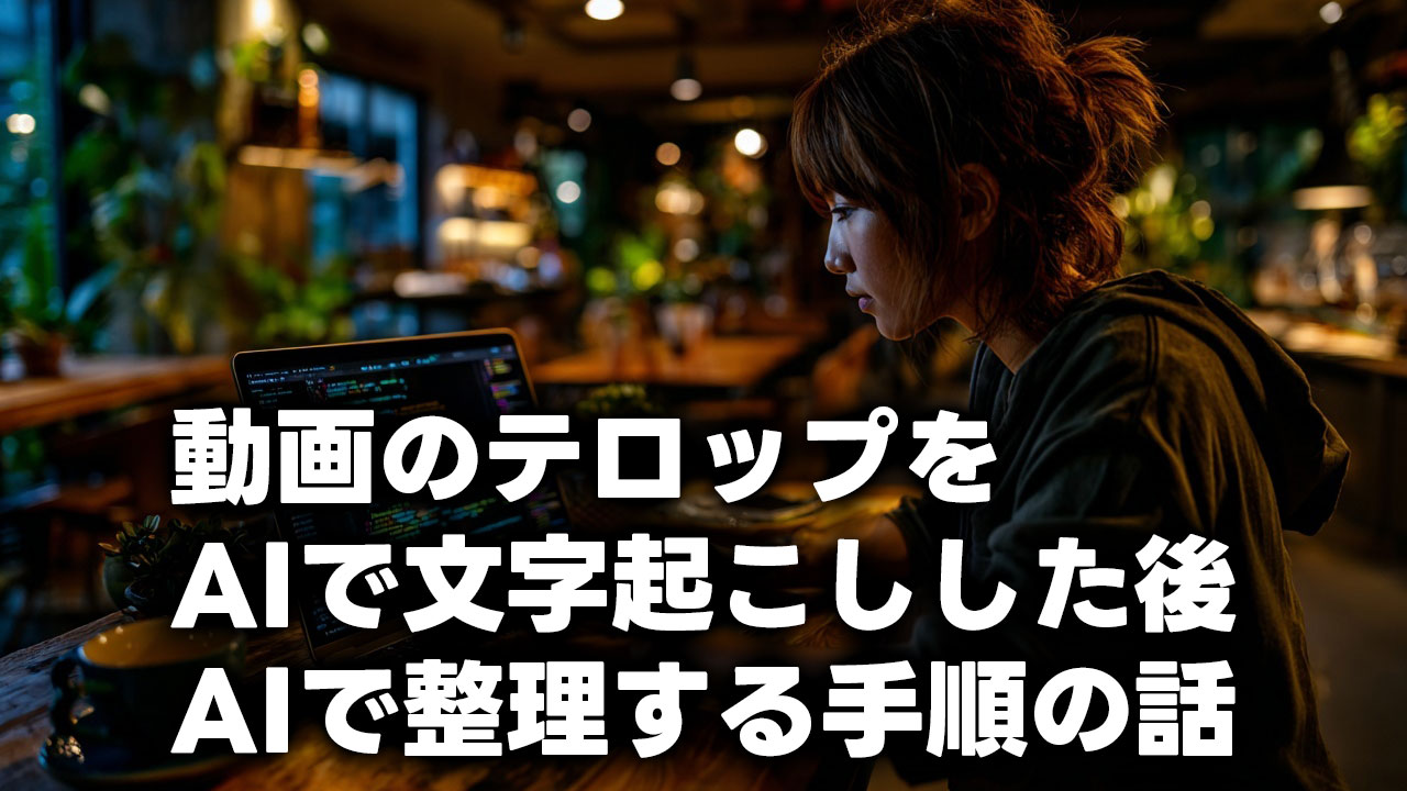 動画のテロップを自動文字起こしから整理する手順がまだ決まらない問題