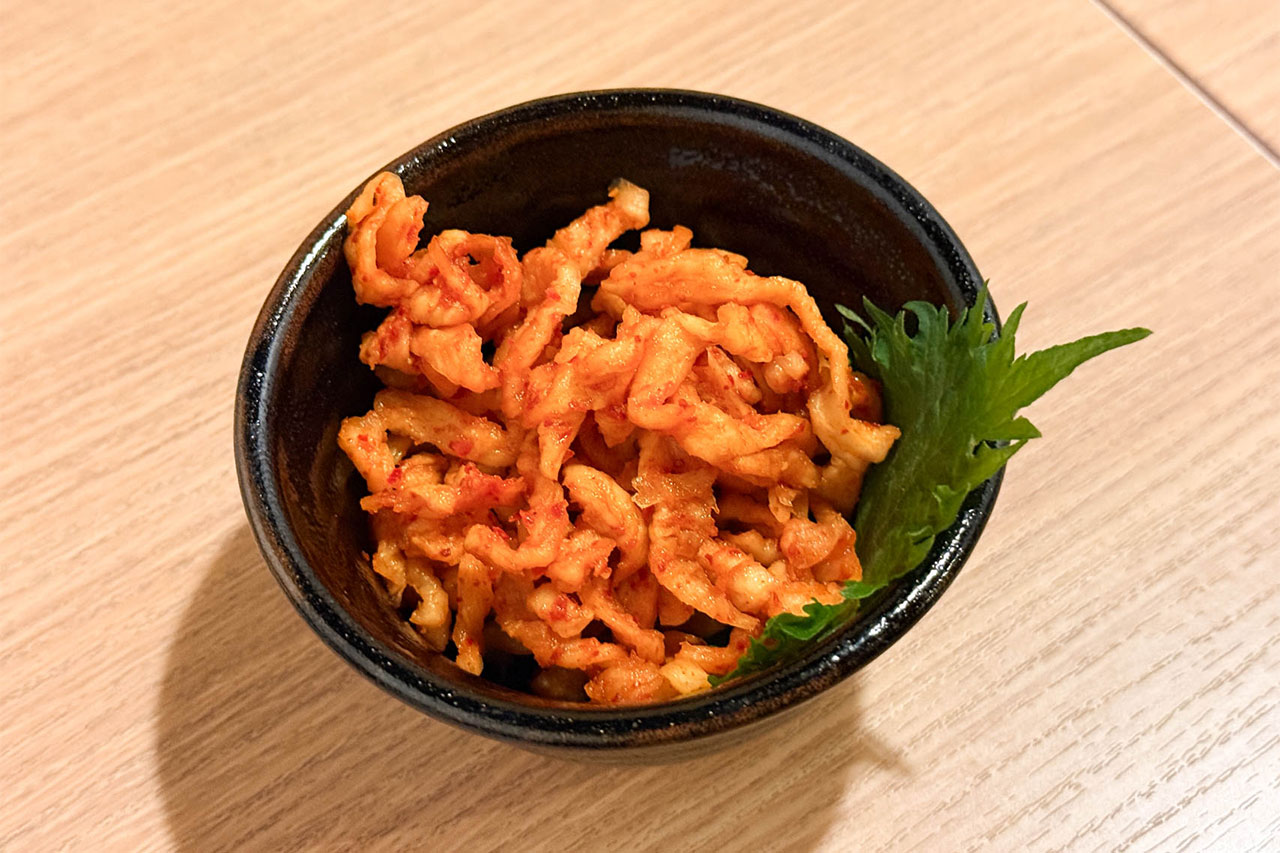 仙台 牛たん料理 閣の切り干し大根キムチ