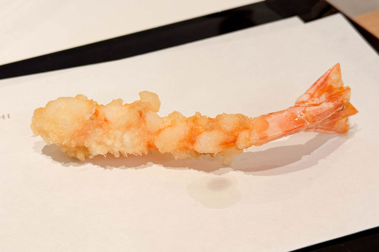 関内の天七でいただいた車海老の天ぷら