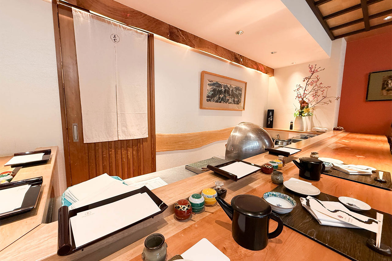 関内の天ぷら屋 天七の個室カウンター