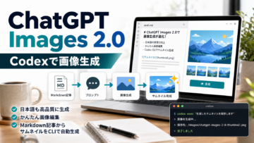 ChatGPT Images 2.0で画像生成が進化！Codexとの組み合わせも便利！