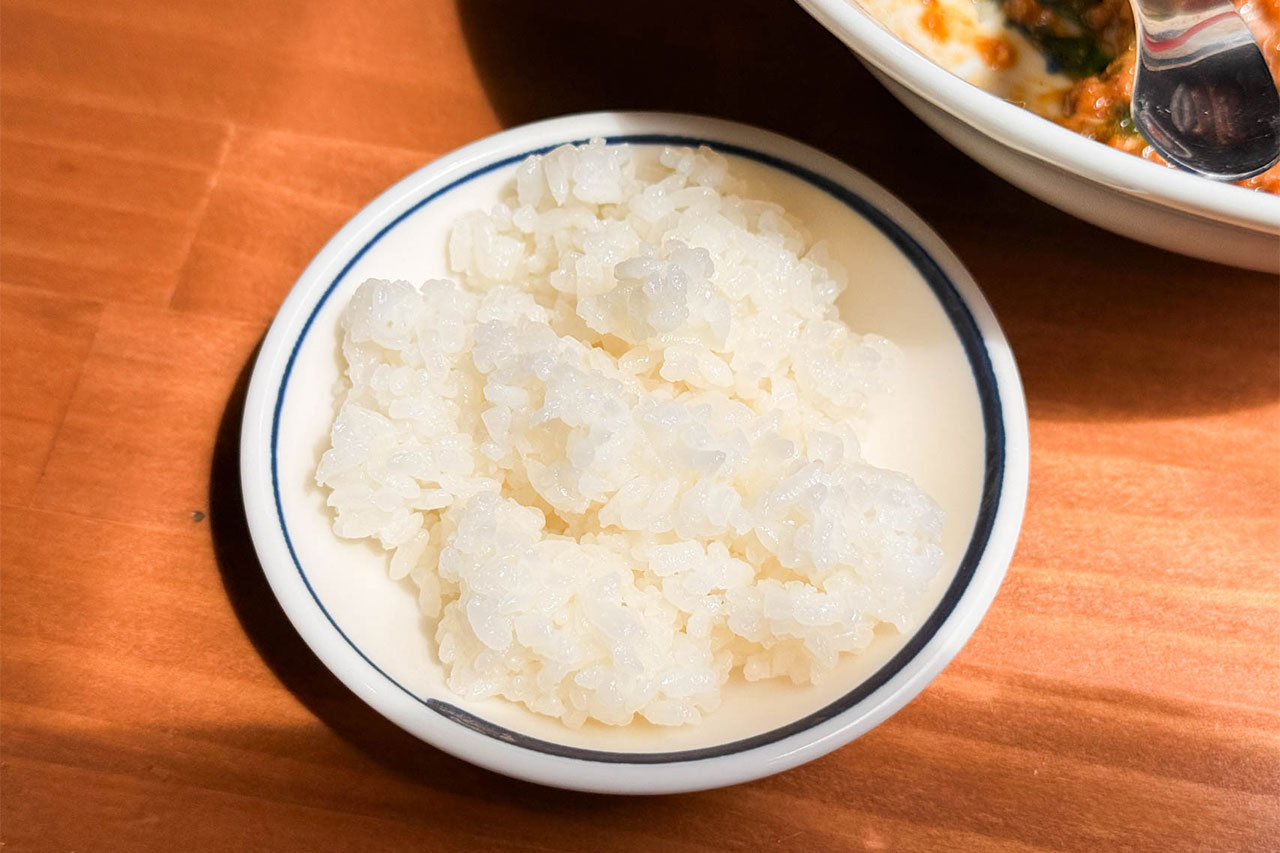 餃子マニアの台湾まぜそばで提供された追い飯