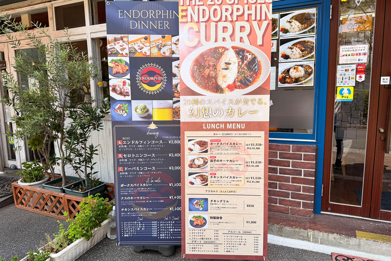 高島平 熟成スパイスカレー エンドルフィンのランチメニュー