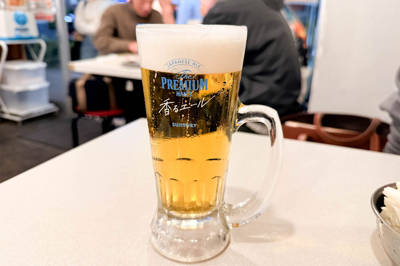 串カツ田中で飲んだ香るエールの生ビール
