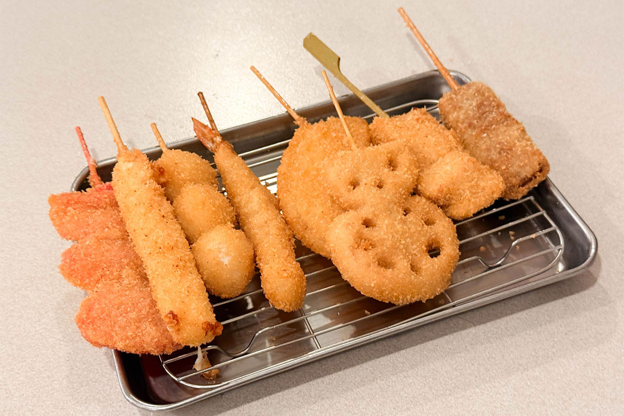 串カツ田中の定番8本盛り
