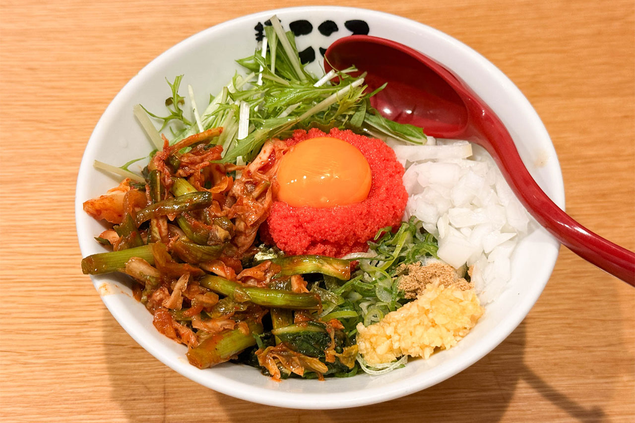 麺屋こころ新丸子店限定の明太子まぜそば