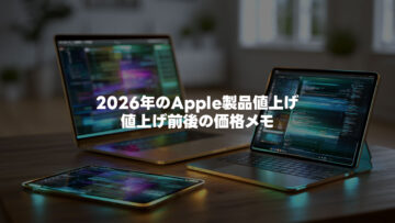 MacやiPad中心にApple製品が値上げ！値上げ前後の価格をメモっておきます！【2026年】