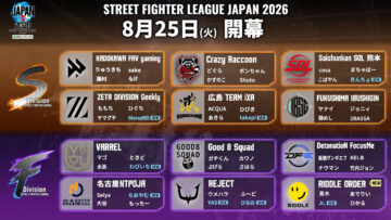 【スト6】SFL2026のディビジョン分け発表！開幕は8月25日！