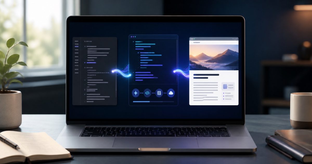WordPressの記事更新を自動化するワークフローのイメージ