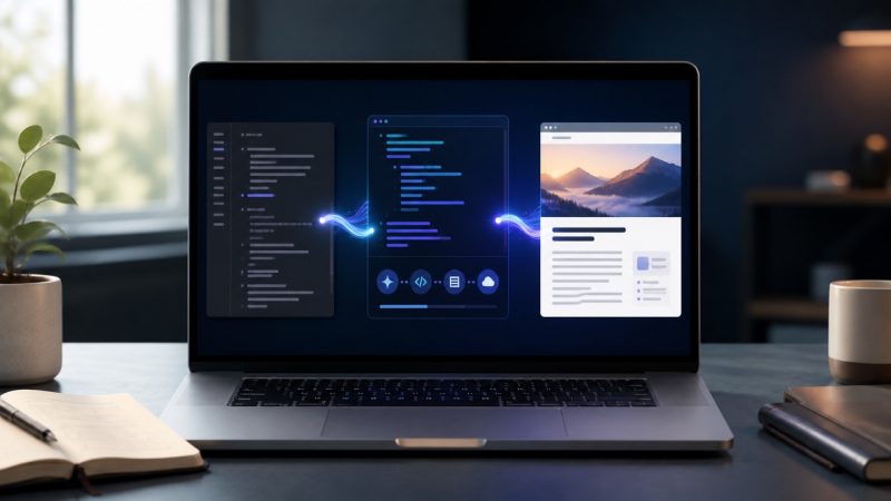 WordPressの記事更新を自動化するワークフローのイメージ