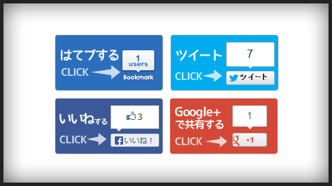 【CSS】ツイートやいいねなどのソーシャルボタンの背景をカッコ良く装飾する方法